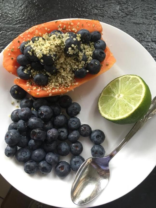 Papaya boat detox breakfast Jocelyn