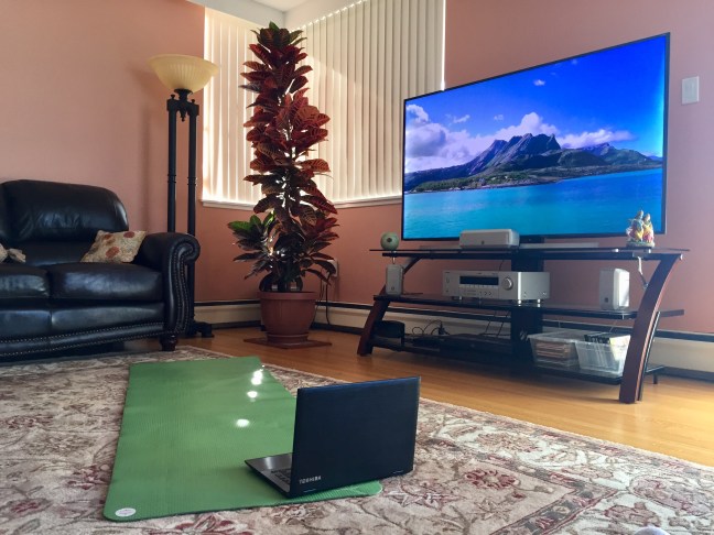 Online yoga teaching